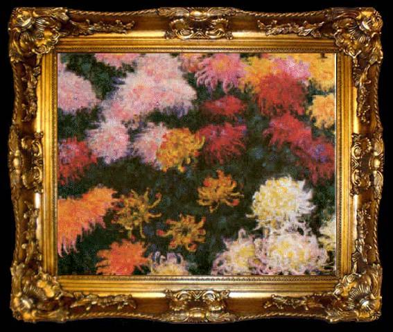 framed  Claude Monet Chrysanthemums  sd, ta009-2